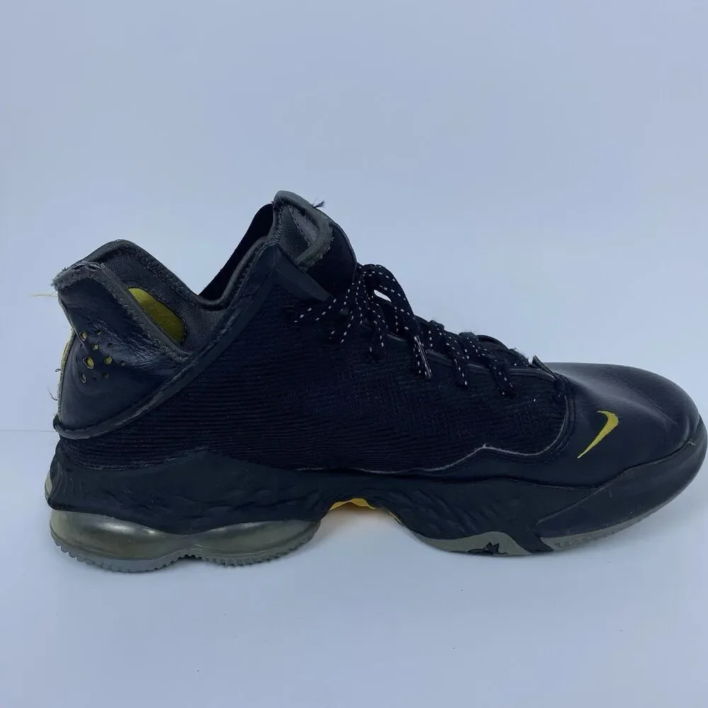 Nike LeBron 19 Low Shoes Witness Black University Gold DH1270-002 Men's Size 12